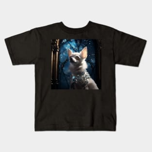 Gothic White Chihuahua Kids T-Shirt